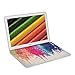 Produktbild kwmobile Tastatur Aufkleber QWERTZ für Apple MacBook Air 13" (2011-Mitte 2018) mit Regenbogen laufende Farbe Design in Mehrfarbig Rot Beige Tastaturschutz Folie Sticker Skin