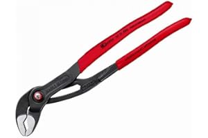 Knipex Cobra Quickset Pinza Regolabile di Nuova Generazione per Tubi e Dadi Bonderizzata Grigia, Rivestiti in Resina Sintetica Antiscivolo 300 Mm (Confezione Self-Service/Blister) 87 21 300 Sb