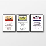 Set of 3 The Cure Lyrics - Unframed Prints / Ungerahmter Druck