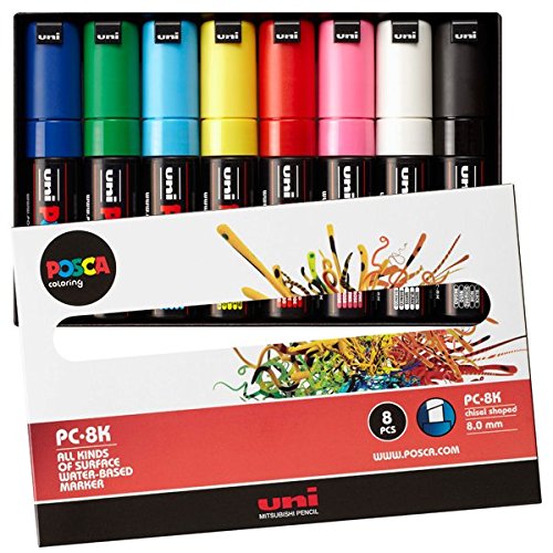 Uniball Uni Posca PC8K/8 Pochette 8 marq...