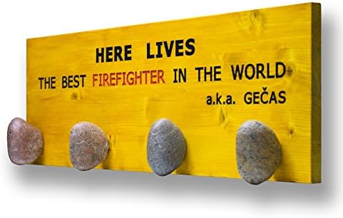 Personalized Bathroom rack with natural Baltic Sea stones