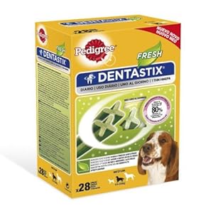 Pedigree Dentastix Fresh Snacks para Higiene Oral (Perro Pequeño 5-10 Kg) – 28 piezas, 440 g.