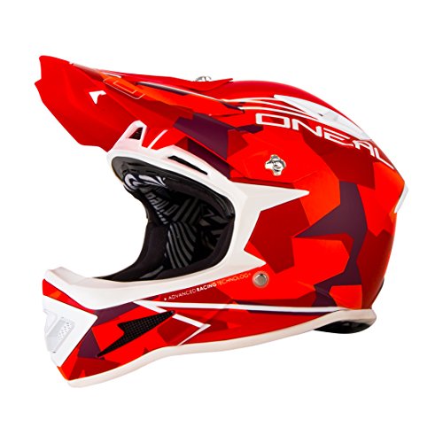 O'Neal Warp Fidlock Downhill Helm Edgy Camo Rot, 0615C-6