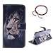 Produktbild Schutzhülle für Samsung Galaxy A5 2015 A500, GOCDLJ Ultra Thin PU Leder Flip Cover Muster Tasche Ledertasche Handytasche Hülle für Samsung Galaxy A5 2015 A500 Buchstil Handyhülle Protective Case Etui Bumper Schale Wallet vollständig schützende mit Magnetverschluss Ständerfunktion ID Karte Slots Pouch Soft Silikon Backcover Rückseite shell kunstlederhülle + Chinesischer Stil Rote Armbänder Design Löwe
