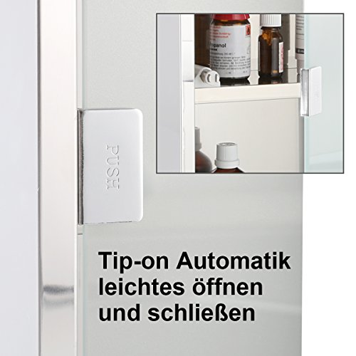 Medizinschrank / Arzneischrank im Klassischen Design aus rostfreiem Edelstahl (Groß und Klein) Medikamentenschrank Hausapotheke Arznei Schrank Apothekenschrank (3 Fächer 48.5 x 12 x 25) - 4