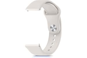 MELIYA Silicone Watch Strap, Quick Buckle Waterproof Soft Strap 20mm 22mm for Women Men, with Stainless Steel Button Sport Bands Wrist Straps