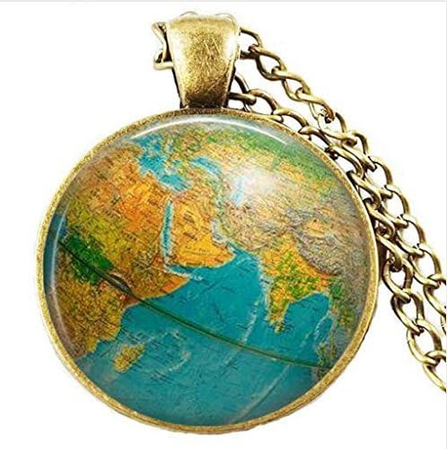 Globe necklace, earth globe pendant , globe art pendant , world travel adventurer , world map globe jewelry