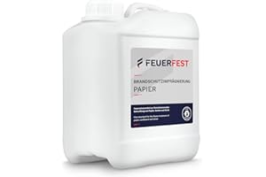FEUERFEST imprégnation Ignifuge pour Papier, Carton et Paille - DIN 4102-B1 - Ignifuge/Ignifuge - bidon de 2,5L