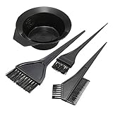 Vonraech Hair Color Dye Bowl Comb Brushes Kit Tint Coloring Bleach Hairdressing 4 Pcs