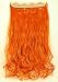 Fashion One Piece 5Clips Long Straight Curly Wavy Clip in Hair Extension Extensions Half Full Head High Quality Synthetic Hairpiece All Kinds of Size (24 inches, Orange)