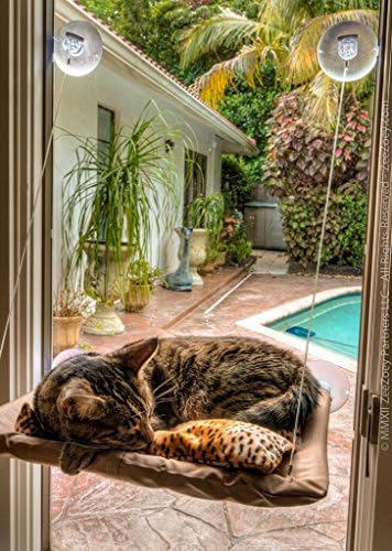 Cat Window Mounted Bed Pets Hammock Beds Washable Cover Size 21" X 13"