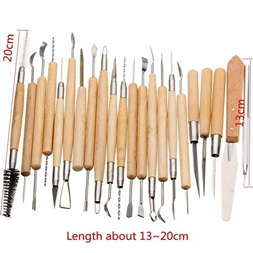 YCNK 22pcs Plastik-Ton-Tonwaren-Nadel-Keramik-Skulptur-schnitzende Modellierungs-Werkzeug-Satz (22pcs)