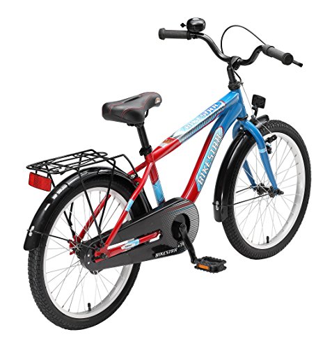 BIKESTAR® Premium Kinderfahrrad für sichere und sorgenfreie Spielfreude ab 6 Jahren ★ 20er Modern Edition ★ Blau & Rot - 4