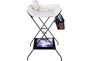 LANTUS Fasciatoio Pieghevole per Bagnetto Neonati, Tavolo Cambio Pannolini Multifunzionale Portatile, Altezza Regolabile,Fasciatoio con Vaschetta per Bagnetto Neonato 2in1,Fasciatoio