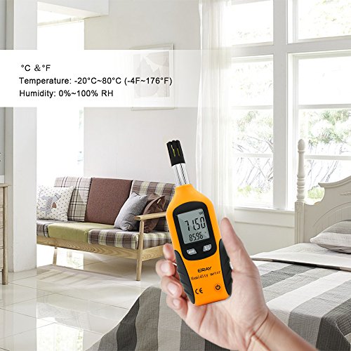 Sunray Psychro-, Thermo- und Hygrometer, Digital Temperatur und Luftfeuchtigkeit Meter, Thermo- und Hygrometer mit Taupunkt und Feuchtigkeitskugel - 4