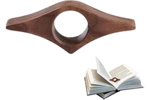 RDNKVB Bague de Lecture - Handmade in Natural Walnut - Book Reading Accessories - Book Page Holder - Gifts for Book Lovers, Literary Gifts