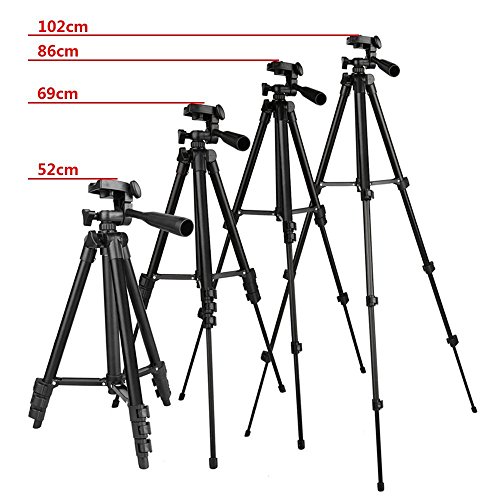Kamera Stativ, CCRoom 102cm Aluminium Smartphone Stativ mit Handy Halterung und Bluetooth Fernbedienung Handy Stativ fÃ¼r iPhone Samsung und Kamera (Schwarz)