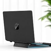 McStorey MacBook Air 13.6 İn&ccedil; Kılıf M2 M3 M4 M5 Uyumlu, Mat Şeffaf Parmak İzi Bırakmaz PC Hardcase, Gizli Katlanabilir Standl
