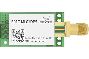 EBYTE Si24R1 Modulo PA LNA rf SPI da 2,4 GHz 100 mW 20 dBm E01C-ML01DP5 Trasmettitore e ricevitore wireless a lungo raggio da 2,5 km nRF24L01+