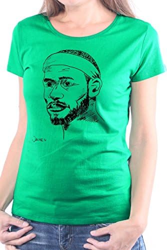 Mister Merchandise Women´s T-Shirt LeBron James , Size: XL, Color: Green
