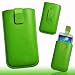 Produktbild Handy Tasche Kunstleder grün mit Zugband circle für Alcatel One Touch Play 991D / ZTE Skate / Sharp Aquos Phone SH80F / Huawei U9200 Ascend P1 / ZTE Tania / Huawei Ascend D quad / Huawei Ascend D quad XL / LG Jil Sander Mobile E906 / Base Lutea 2