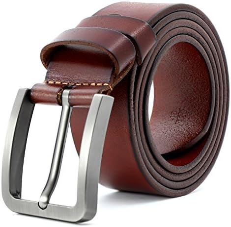 3ZHIYI mens Full Grain Leather Casual Style Pin Buckle Jeans Belts
