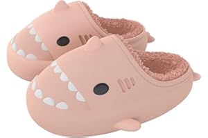 NIBESSER Pantuflas Tiburon Mujer Hombre Impermeables Zapatillas Casa Mujer Invierno Cálido Suave Zapatillas de Estar por Casa Antideslizantes Pantuflas Animales Térmicos