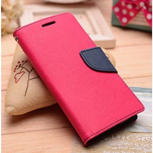 Thinkzy Artificial Leather Flip Cover Case For Redmi Y1 Pink