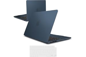 iNeseon Etui do 2025 2024 2023 MacBook Air 15,3 cala M4 A3241 / M3 A3114 / M2 A2941, cienkie plastikowe etui ochronne na klawiaturę MacBook Air 15, północ matowy