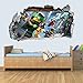 Produktbild GNG 3D Lego Ninja Kinder zerschlagen Wandaufkleber Jungen MädChen Schlafzimmer Aufkleber S