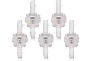 PSOWQ Clapet anti-retour en plastique clapet anti-retour unidirectionnel 5 pièces clapet anti-retour en plastique clapet d'arrêt d'eau anti-ozone pour le traitement de l'eau, translucide - 6mm