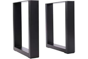 INMOZATA Gambe da Tavolo, 2 Pezzi Struttura Tavolo, Strutture Quadrate Stile Industriale DIY per Tavoli da Caffè, Tavoli Soggiorno, Mobili, Gambe in Metallo per Piano di Lavoro, Quadrato L60 cm X H71 cm