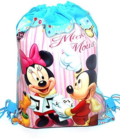 Kids Cartoon Character Double Print Drawstring PE Shoe Swimming Bag Gym Nursery Backpack Mickey (Design #3)