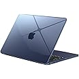 EooCoo Ultra-thin Case Compatible for MacBook Air 13 inch M4 M3 M2 2025 2024 2022 [Match Original Midnight] A3240 A3113 A2681 Mac Air 13.6" Transparent Hard Shell Clear Cover - Crystal Midnight