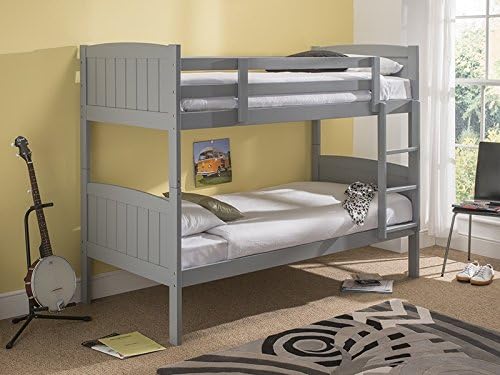 Snuggle Beds Taylor Painted Grey Childrens Kids Wooden Bunk Beds 3FT Single