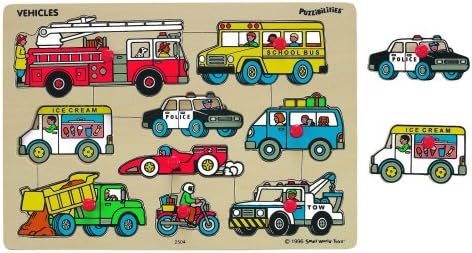 Small World Toys Ryan's Room Wooden Puzzles - Classic Vehicles