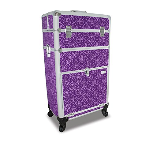 Roo Beauty Tanzania Beauty Trolley Hairdressing Case, Manicure And Nail Case In Imperial Purple