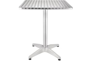 Bolero U427 - Mesa terraza cuadrada 60cm acero inoxidable
