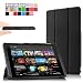 Produktbild Infiland NVIDIA SHIELD Tablet K1 / NVIDIA SHIELD Tablet Hülle Case-Ultra Dünn Tri-Fold Smart-Muschel PU Leder Ultra Schlank Superleicht Ständer Smart Shell Cover Schutzhülle Etui Tasche für 2015 NVIDIA SHIELD Tablet K1 (Newest Version) / 2014 NVIDIA Shield 2 Tablet (8 Zoll)(mit Auto Schlaf / Wach Funktion)(Schwarz)