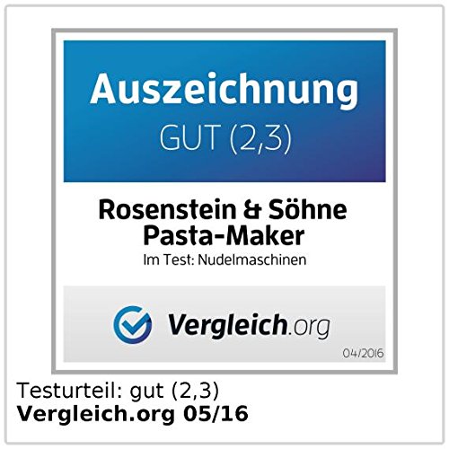 Rosenstein & Söhne Pasta-Maker Nudel-Maschine NM-400 mit Teigkneter - 7
