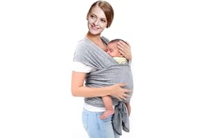 Fascia Porta Bebé, Frabe Family, Fascia Neonato, Marsupio Neonati, Marsupio Bambino, Grigio Chiaro, Fino a 16kg (Grigio chiaro)