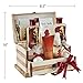 French Vanilla Natrual Wooden Jewlery Box with Mirror