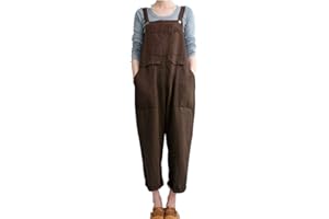 MORBUY-SHOP Donna Salopette Lunga Casual Pantaloni, Morbuy Nuovo Moda Senza Maniche Harem Jumpsuit Ragazza Overall Hippie Cinturino Tuta con Tasche Pantaloni Incinti