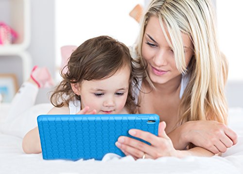 MoKo Hülle für iPad Pro 10.5 Zoll 2017 – [Honey Comb Series] Lightweight Silikon Case Stoßfest [Kids Kinderfreundlich] Schutzhülle für Apple iPad Pro 10.5 Tablet, Blau - 9