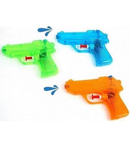 Pack De 4 Pistolets à Eau Antevia - Modèles Translucides Multicolores Pour Jeux D'extérieur