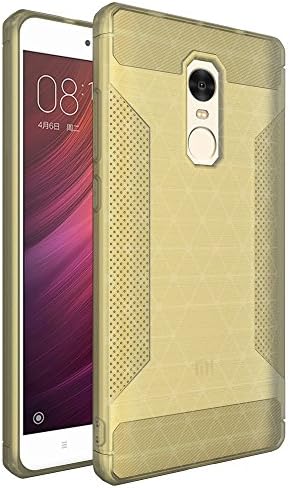 For Xiaomi Redmi Note4/Note4X Case Cover With TPU (soft) Translucent Design + Matte Resilient [Drop Protection] [Anti-Scratch] Internal Geometric Stripes Design, With Radiating Function Case For Redmi Note4/Note4X-gold