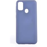 Aksesuarcim Samsung Galaxy M21 ile Uyumlu Kılıfı Silikon Pastel Renkli Mat Esnek İnce Kapak Prem Lacivert