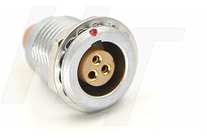 HANGTON CONNECT HangTon 1B - Conector circular multipolar de metal macho para montaje en panel de enchufes FGG EGG contrafase de cierre rápido