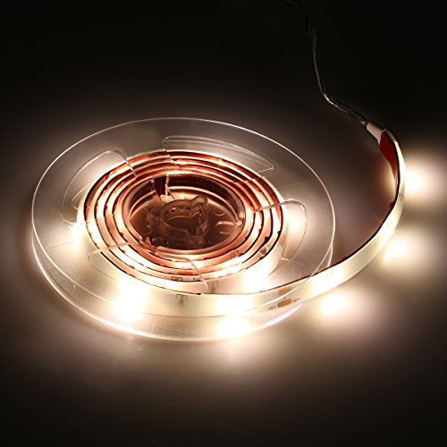 Preisvergleich Produktbild Lampwin - Bett Licht Bewegungsmelder Nachttischlampe ( Warmweiß, Flexible LED Streifenlicht, Bewegung aktiviert, Auto Ein / Aus Bewegungsmelder)