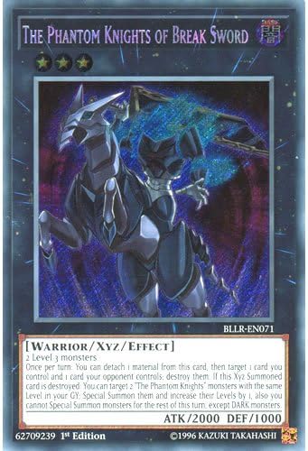 YuGiOh BLLR-EN071 1st Ed The Phantom Knights of Break Sword Secret Rare Card - ( Battle of Legend Lights Revenge Single Card )